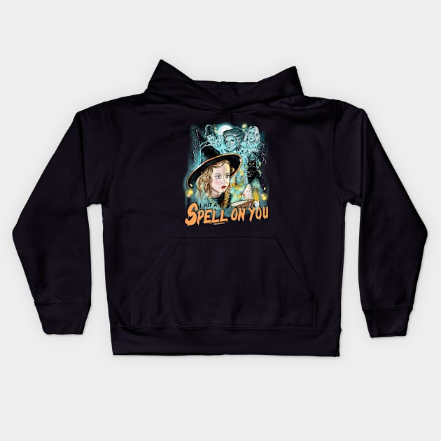Hocus Pocus ( I put a spell on you) by BwanaDevilArt Kids Hoodie by BwanaDevilArt